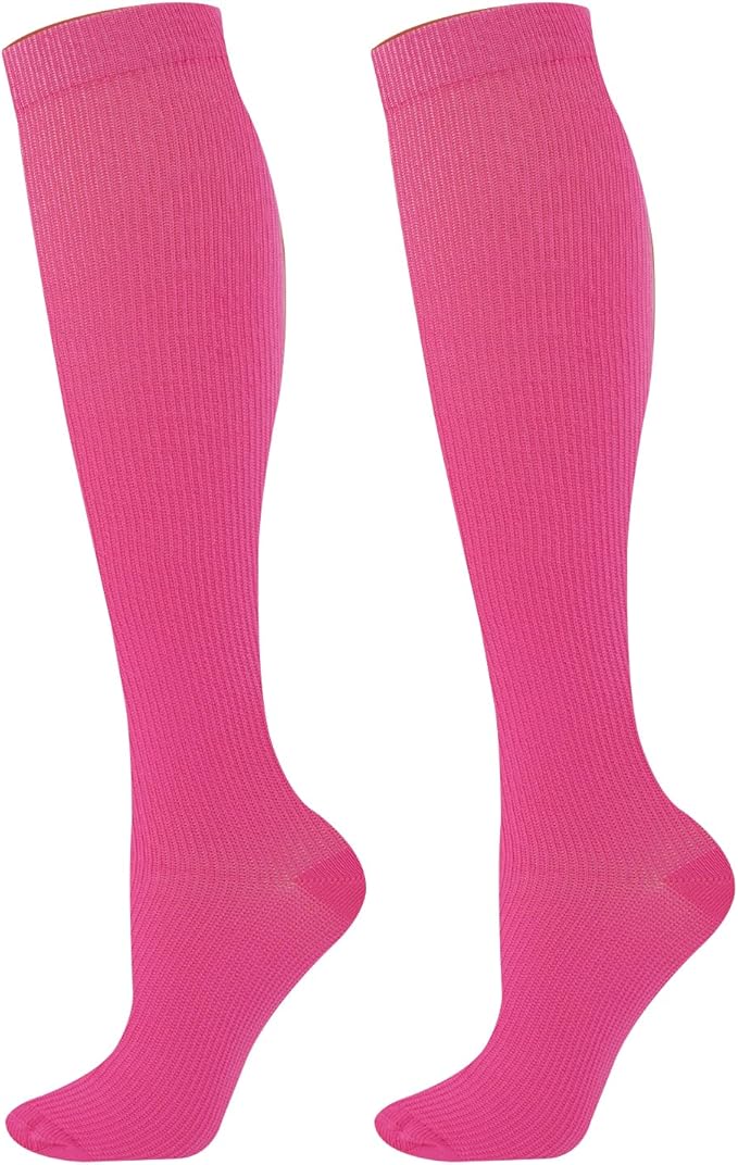 Junely Compression Socks for Women Knee High Stockings | Running Athletic Nurses Pregnant Women Work Support Travel Flight Sports Cosplay Costume Accessories Gifts by Junely