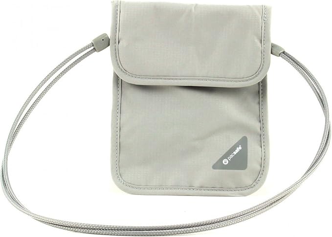 Pacsafe Coversafe X75 Anti-Theft RFID Blocking Neck Pouch, Neutral Grey - Image 3