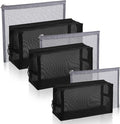 6 Pieces Mesh Makeup Bags Mesh Cosmetic Bag Portable Travel Organizing Zipper Pouch Toiletries Makeup Pouches for Home Office Travel Accessories by Boao