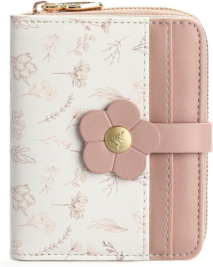 Small Wallet for Women Rfid Bifold Leather Card Holder Wallet With Zipper Pocket by FALANMULE