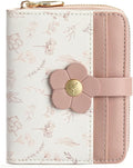 Small Wallet for Women Rfid Bifold Leather Card Holder Wallet With Zipper Pocket by FALANMULE