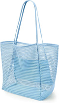 KALIDI Beach Mesh Tote Bag, Casual MAX 23L Summer Foldable Hobo Bag Women | Sandproof Widen Strap Large Shoulder Bag For Lake Pool Vacation Travel Picnic Grocery Market Shopping Carrier by KALIDI