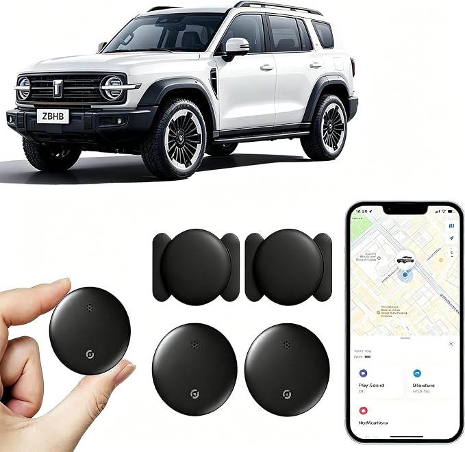 2 Pack GPS Tracker for Vehicles,Hidden Vehicle Locator,No Monthly Fee | Tracker Device for Vehicles,Car GPS Tracker | iOS Only | Magnetic | No SIM Card | Waterproof | Use with “Find My” by Unknown