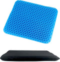 QWORK Gel Seat Cushion, Gel Cushion, Cool & Breathable & Non-Slip for Car, Office, Home, Wheelchair (Blue, 40 x 35 x 3.2 cm) by QWORK