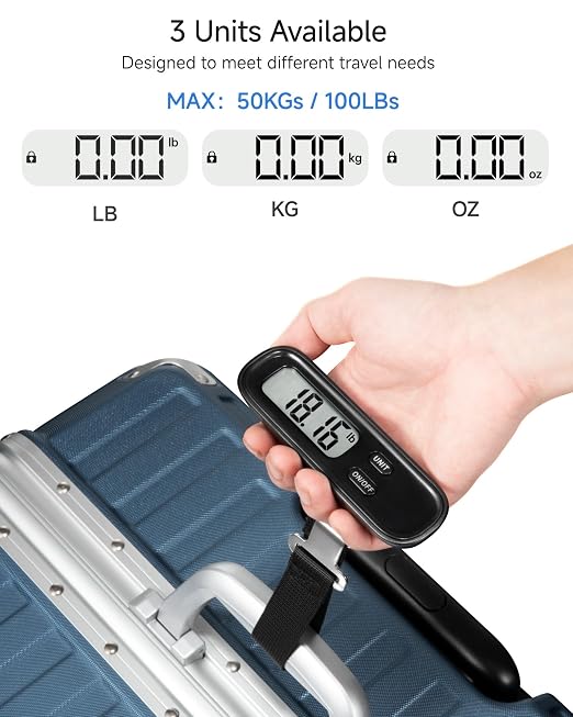 LUGGEX Luggage Scale, Suitcase Scale, Luggage Scale Travel Digital,2 Pack | Travel Scale with Large LCD Display, Portable & Battery Included - Image 4