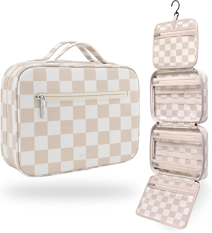 VANDEL Waterproof Hanging Toiletry Bag [TSA-Approved] Cosmet Travel Bag | Makeup Case Toiletries Organizer, Hanging Makeup Organizer Bag, Cosmetic Travel Bags for Women, Waterproof Zippers by VANDEL