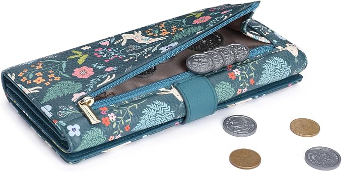 GOIACII Women's Wallet RFID Blocking Large Capacity Card Holder Ladies Phone Clutch Travel Long Purse Rabbit Print - Image 8