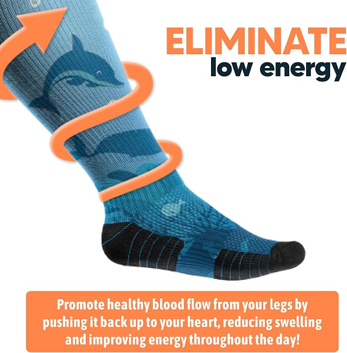 Viasox Compression Socks for Women and Men, Knee High Socks 12-15 mmhg Circulation Support for Flight, Travel, Daily - Image 6