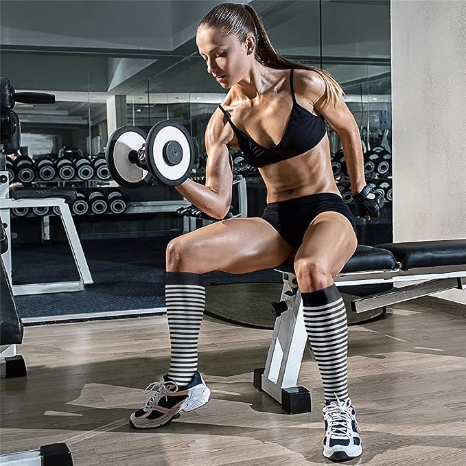 CHARMKING Compression Socks for Women & Men Circulation (3 Pairs) 15-20 mmHg is Best Support for Athletic Running Cycling - Image 4