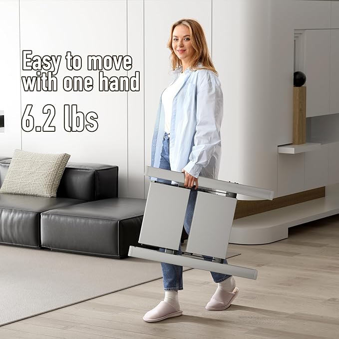 Mayi Plus 2 Step Stool Foldable, Aluminum, Lightweight Step Ladder | Extra-wide anti-slip folding steps with 330 lbs, for home,kitchen,office,outdoor,Grey - Image 5