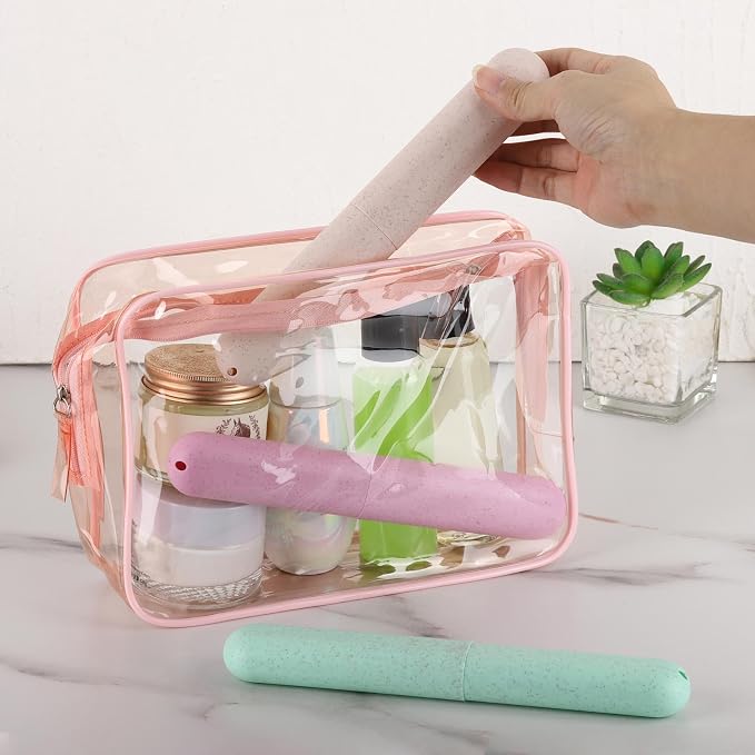 Tecbeauty 8Pcs Travel Toothbrush Case, Portable Toothbrush Holder Container Protector Cover for Travel, Business, Camping, School - Image 6