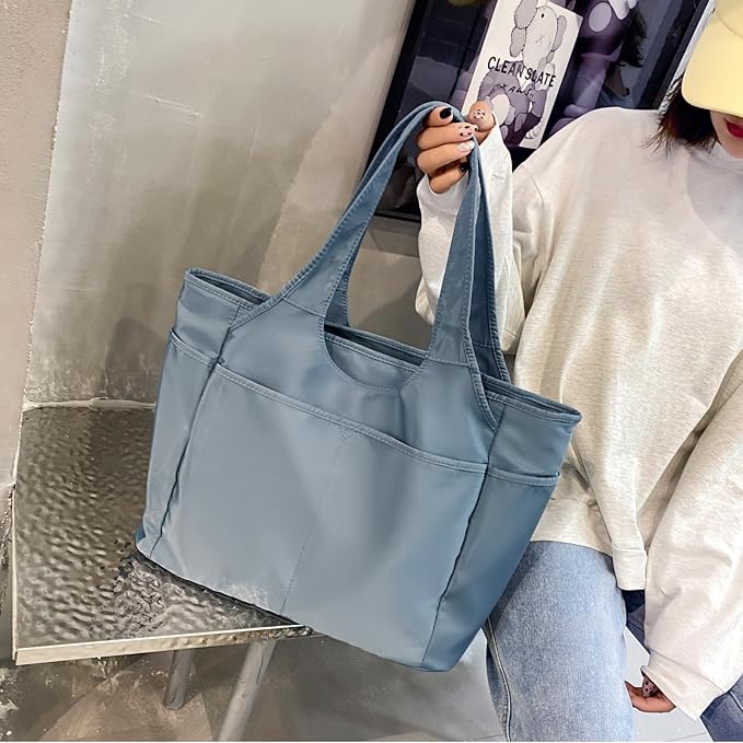 SOYMWIN Tote Bag for Women,Large Tote Bag with Compartments and Multiple Pockets,Quilted Shoulder Bag for Travel Work Sports | Large - Image 3
