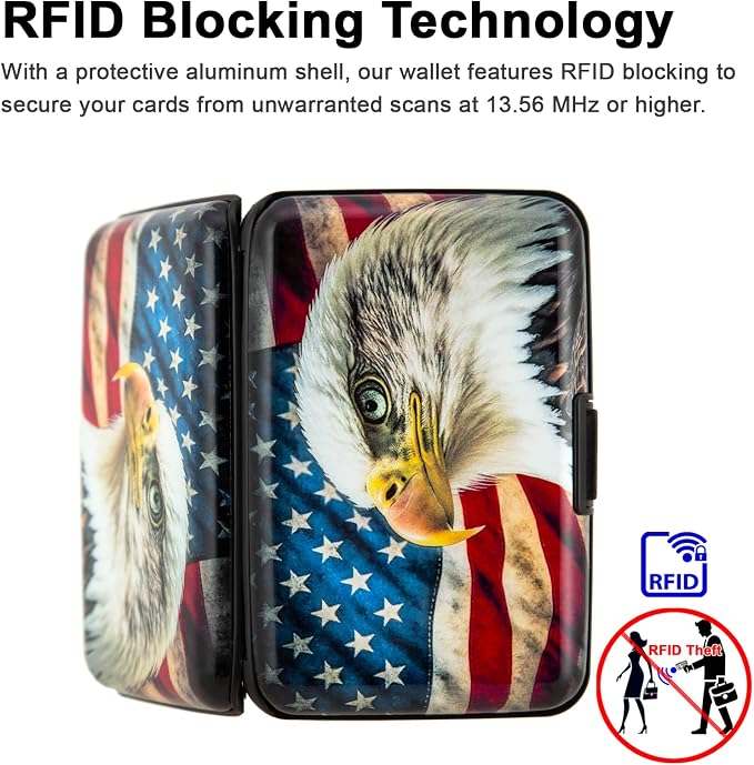 Credit Card Holder Small RFID Blocking Wallet Business Metal Slim Mini Aluminum Hard Case for Women Men - Image 2