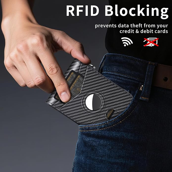 Men’s RFID Blocking Zipper Large Dimensions Wallet with 2 ID Windows - Large Capacity Design, 13 Credit Card Slots - Image 5