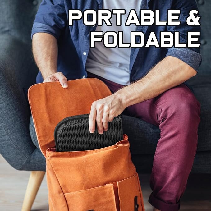 WISIMMALL Gel Seat Cushion Portable Travel Cushions, 16.5" x 12" Large Size Super Thick Foldable Chair Seat Cushion Lightweight for Car Office Chair Wheelchair, Pressure Sores Tailbone Pain Relief - Image 2