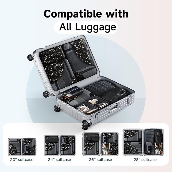 OlarHike 9 Set Packing Cubes for Travel,Gifts for Women Mom,Anti-Tearing Suitcase Organizer,with Over 1000 pcs Mesh Holes,Vacation Essentials & Accessories for Cruise Ship - Image 9