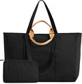20" 12 Gal Extra Large Canvas Travel Tote Bag with Zipper | Oversized foldable lightweight tote, dual handles, big weekender carry tote for travel, shopping, overnight trip by KIDJFGG