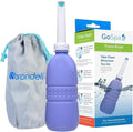 Brondell GoSpa Travel Bidet GS-70 – Portable Peri Bottle for Postpartum & Perineal Care, 400ml Handheld Bidet with Angled Nozzle, Collapsible Design, Nozzle Storage & Travel Bag, Amaranthine by Brondell
