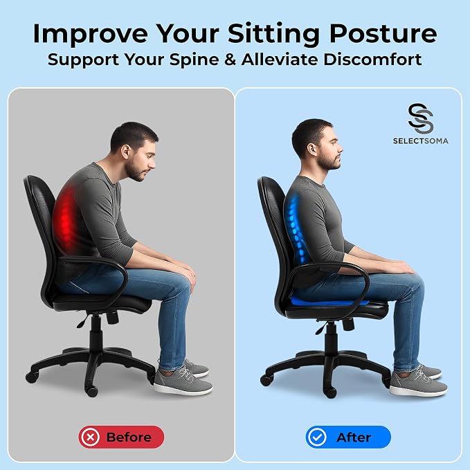 Gel Seat Cushion for Long Sitting, Pressure Relief for Sciatica, Tailbone, Coccyx & Back Pain, Office Chair, Wheelchair, Car & Truck – Standard Size Blue Gel - Image 8