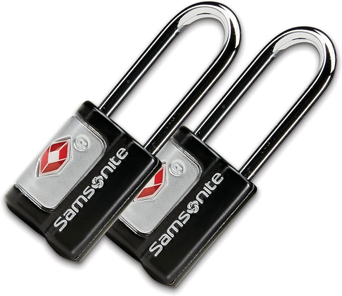 Samsonite 2 Pack Key Lock, TSA Approved Travel Lock, Black by Samsonite