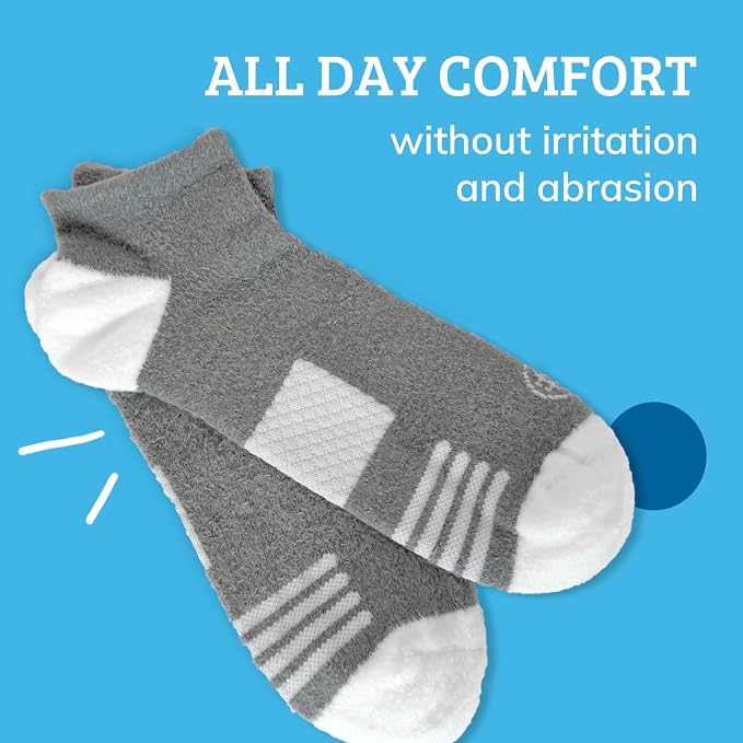 Doctor's Choice Unisex Sleeping Compression Socks 8-15 mmHg 95% Nylon | Aids Circulation and Reduces Swelling, Seamless Toe, Non-Binding Top, Soft Fuzzy Fabric - Image 2