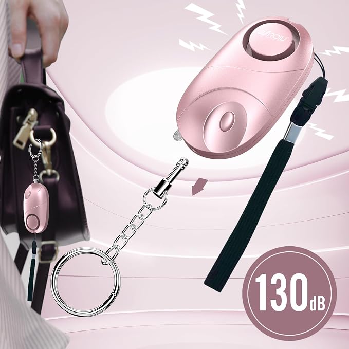 6Pack Personal Alarm Siren Emergency Self Defense Security with LED Lights Safety Alarm for Women Kids and Elders(Multicolored) | Loud Keychain Emergency Alarm with LED Light, Portable Safety Siren for Walking, Travel, Jogging & Night Safety - Image 6