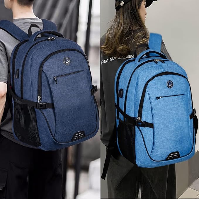 SHRRADOO Travel Laptop Backpack for Men Women, College High Schoolbag | Anti Theft Backpack with Combination Lock, Carry On Flight Approved, Fit 17 Inch Laptop, Computer College Bag, Work Daypack - Image 5
