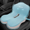 Memory Foam Seat Cushion for Sciatica & Back Pain Relief - Ergonomic Chair Pad with Adjustable Strap & Supportive Comfort Cover, Non-Slip for Car, Truck, Office Chair - Blue by MosxoedEnjoyLife