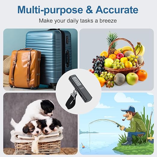 Battery-Free Digital Luggage Scale, 110lbs/50kg Portable Handheld Hanging Scale for Luggages, Suitcases, Backpacks & Bags, Easy Weighing for Travel, No Need Batteries (Black) - Image 7