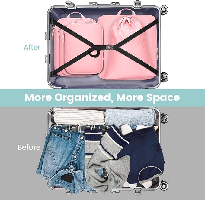 Cambond Compression Packing Cubes for Travel - Luggage Suitcase Organizer | Compression Zip Design for Space-saving, Expandable, Lightweight, Keep Clothes Sorted, Luggage Space Tidy, Carry on Pack Fast - Image 5