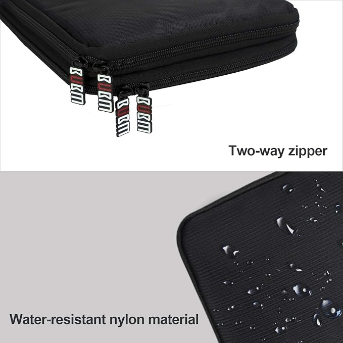 BUBM Double Layer Electronic Accessories Organizer, Travel Gadget Bag for Cables, USB Flash Drive, Plug and More, Perfect Size Fits for iPad Mini (Medium, Black) | Travel Gadget Bag for Cables, USB Flash Drive, Plug and More, Perfect Size Fits for iPad... - Image 6