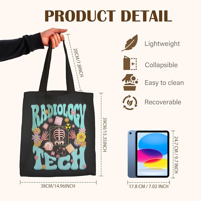 Nurse Canvas Tote Bag, Nurse Appreciation Gifts, Nursing School Gift Reusable Shopping Grocery Bags - Image 4