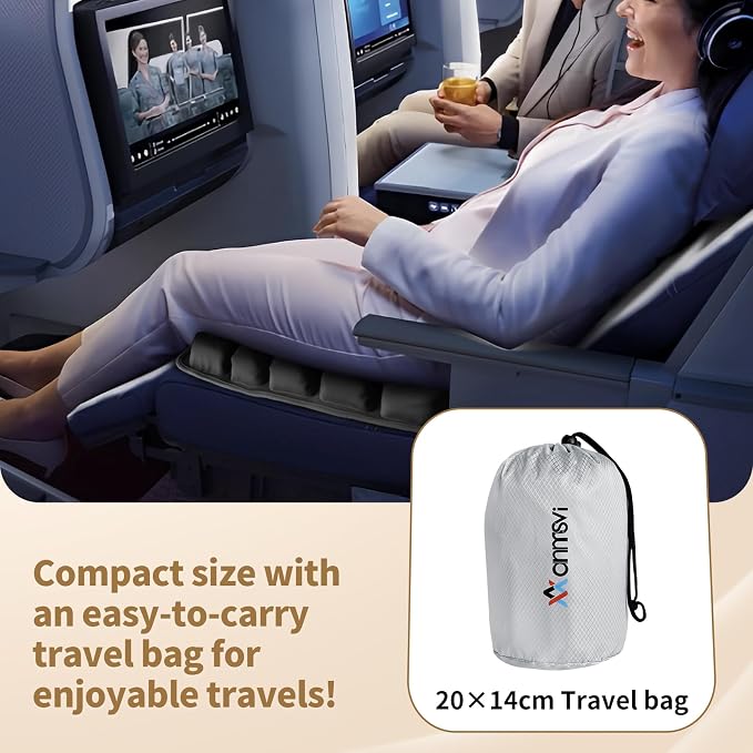Inflatable Seat Cushion with Built-in Pump - 3D Air Cell Ergonomic Pad for Sciatica & Tailbone Pain Relief - Portable Cooling Chair Cushion for Airplane Travel, Car, Office & Stadium (0.8lbs) - Image 6