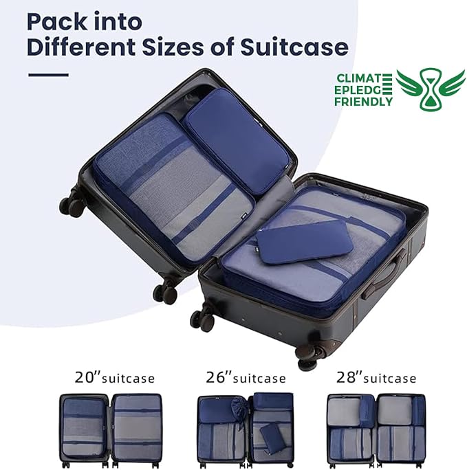 BAGAIL 6 Set/8 Set/10 Set Packing Cubes Various Sizes Packing Organizer for Travel Accessories Luggage Carry On Suitcase - Image 7
