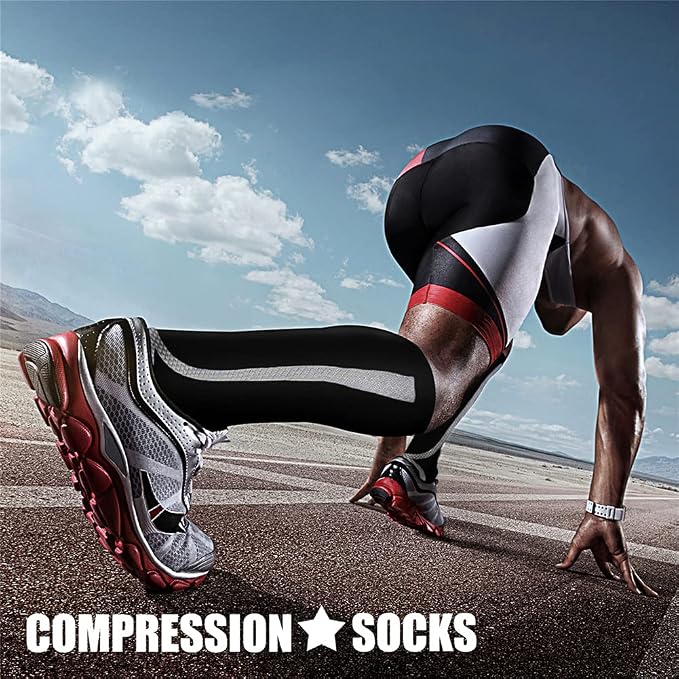CHARMKING Compression Socks for Women & Men Circulation (3 Pairs) 15-20 mmHg is Best Support for Athletic Running Cycling - Image 2