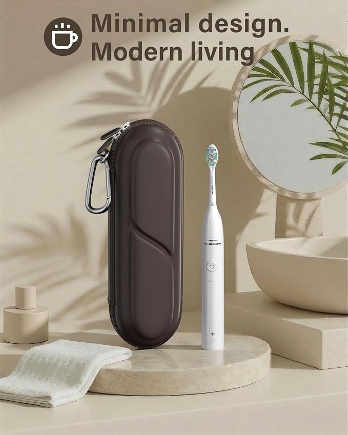 ProCase Toothbrush Travel Case for Oral-B/Oral-B Pro 1000 1500 5000 7000 7500 6000 9600/Philips Sonicare 4100 5100 1100 6100 5300 Oral-B iO Electric Toothbrush Portable Hard Container -Chocolate - Image 7