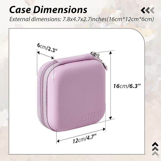 Portable Charger Case, Tech Pouch Travel Organizer, M, Light Purple | Hard Shell Electronic Storage for MacBook Power Adapter, Charging Cords, USB Drives, Power Bank Laptop Accessories - Image 2