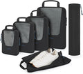 BAGSMART Compression Packing Cubes for Travel, 6/5/4set Lightweight Packing Organizers, Summer Travel Essentials Suitcase Organizer Bags Set by BAGSMART