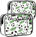 TSA Approved Toiletry Bag 2Pcs,Clear Travel Bags for Toiletries | Soccer 2Pack,Carry on Airport Airline Compliant Bag,Black by Unknown