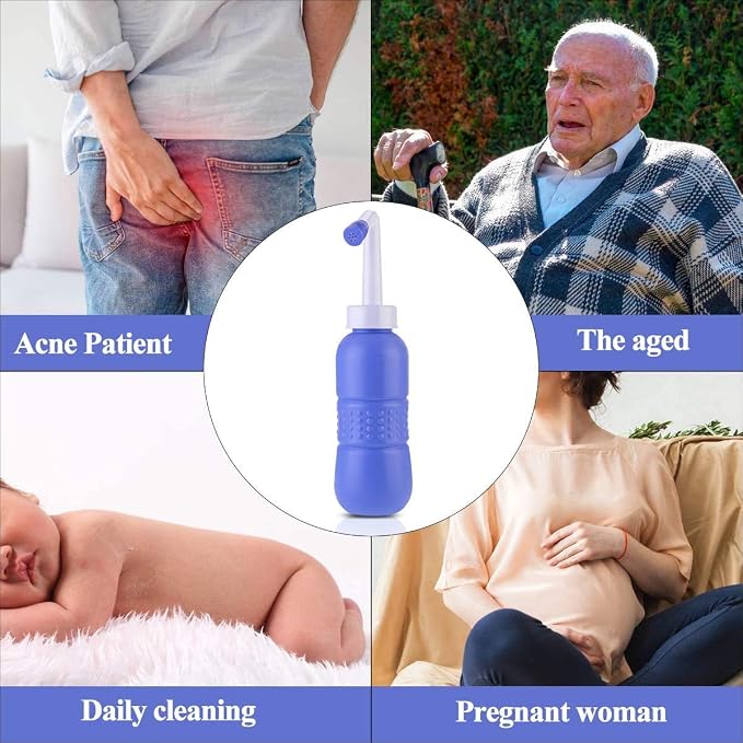 Portable Bidet Bottle for Travel Personal Hygiene Care Manual Bidet (11in) - Image 5