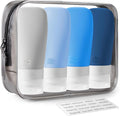 INSFIT Travel Bottles for Toiletries, TSA Approved 3oz Travel Size Containers, BPA Free Leak Proof Squeezable Silicone Tubes for Shampoo Conditioner Lotion Body Wash with Labels by INSFITPortableTravelBottles