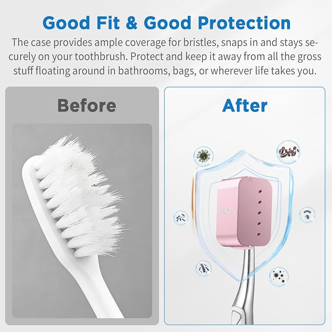 Aluminum Toothbrush Covers Caps, Travel Toothbrush Head Protector Metal Pod | 4 Count Metal Brush Pod Case Fits Most Manual and Electric Toothbrushes, for Household, Bathroom, Business Trip - Image 2