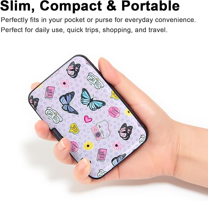 Credit Card Holder Small RFID Blocking Wallet Business Metal Slim Mini Aluminum Hard Case for Women Men - Image 3