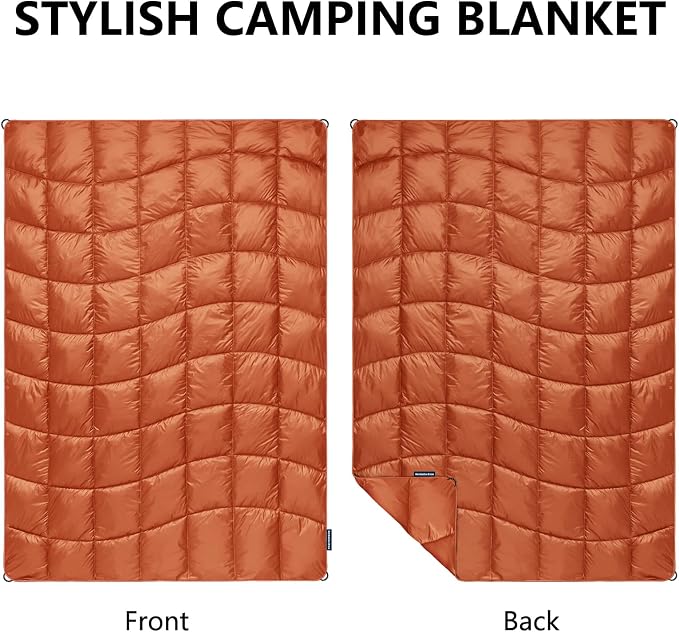 Camping Blanket, Puffy Blanket Lightweight Windproof Water Resistant for Outdoors,Hiking, Backpacking,Beach,Car,Picnic,Stadium - Image 2