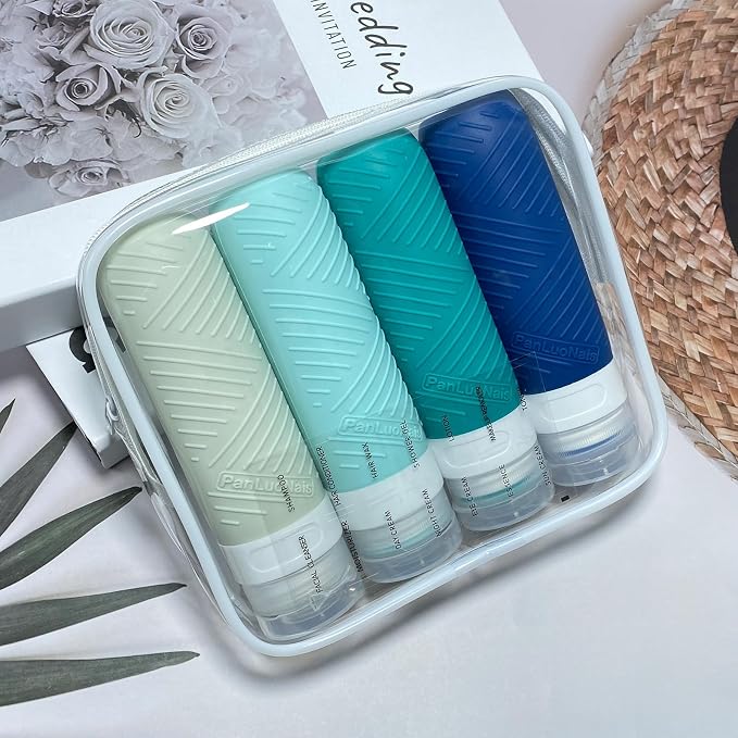 Travel Bottles for Toiletries, Silicone TSA Approved Bottles, Leakproof Shampoo & Toiletry Containers for Airplane, Vacation & Business Trips - Image 6