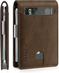 RUNBOX Slim Wallet for Men - RFID Blocking Leather Bifold with Money Clip | Minimalist Front Pocket Wallet Holds 11 Cards,Slim Thin Design,RFID Blocking Protection, Practical Birthday Gifts for Men by RUNBOX