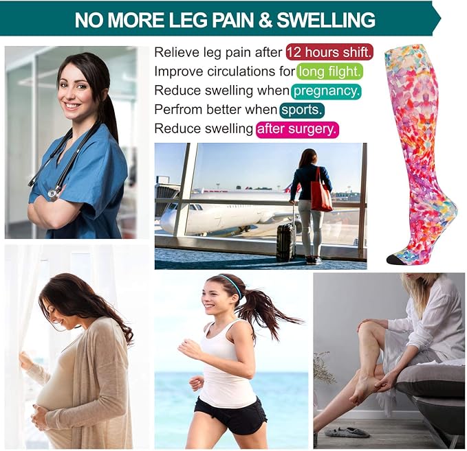 LEVSOX Compression Socks Women and Men, 20-30mmHg, Best for Nurses, Travel, Pregnancy - Image 5