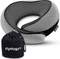 FlyHugz® Neck Travel Pillow Memory Foam Neck Pillow for Comfort on Airplane Compact and Ergonomic Design for Travel, Car Rides, and Home Use Ideal for Adults and Kids. by FlyHugz%C2%AE