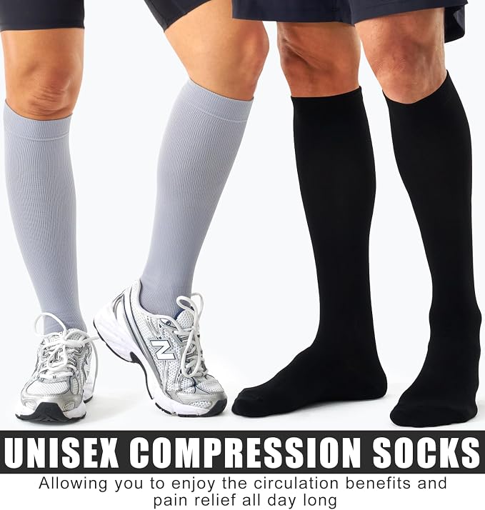 Compression Socks for Women & Men (3 pairs) - Best Support for Nurses, Running, Hiking, Recovery & Flight Socks - Image 2
