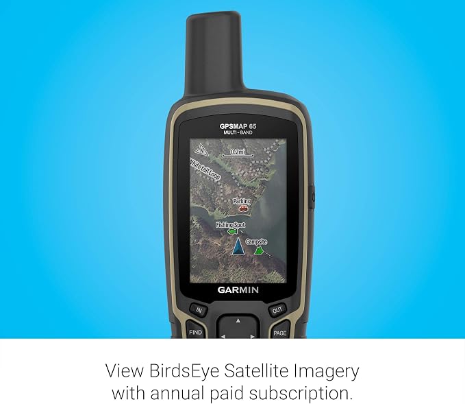 Garmin GPSMAP 65, Button-Operated Handheld with Expanded Satellite Support and Multi-Band Technology, 2.6" Color Display, 010-02451-00 - Image 6